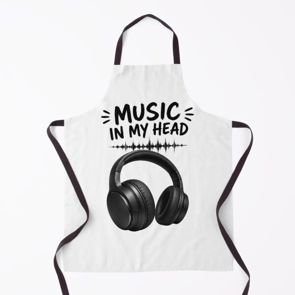 Item preview, Music in My Head Typography with Black Wireless Headphones designed and sold by StormVape.
