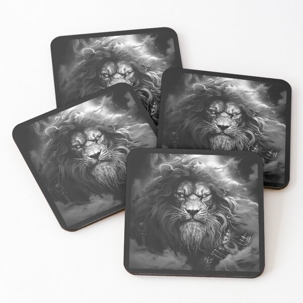 Item preview, Dark Storm Lion Fantasy Portrait designed and sold by inkoutninja.