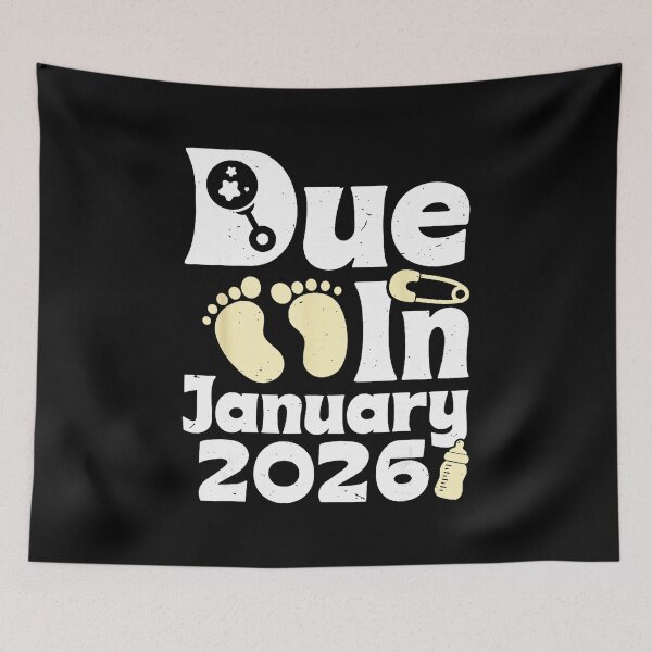 Item preview, Due in January 2026 Pregnancy Announcement designed and sold by zamiokaline.