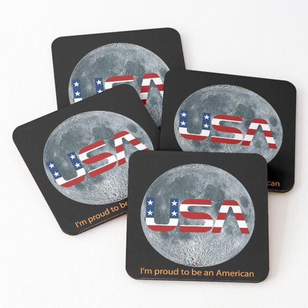 Item preview, USA on the Moon V4 - I'm proud to be an American designed and sold by ART-OF-ORION.