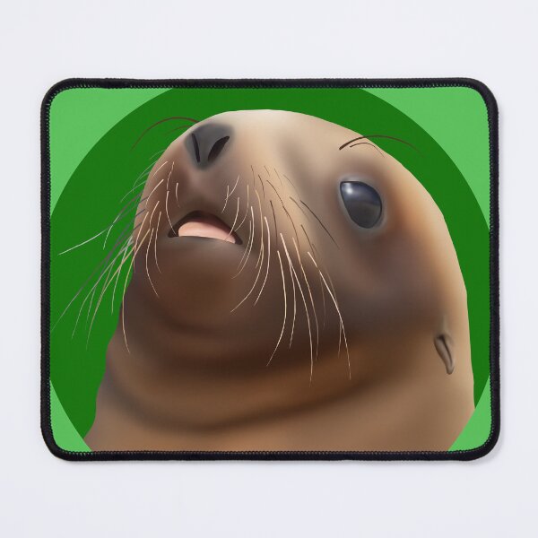 Item preview, Cute pakake (NZ sea lion) pup on green designed and sold by GivernyKate.
