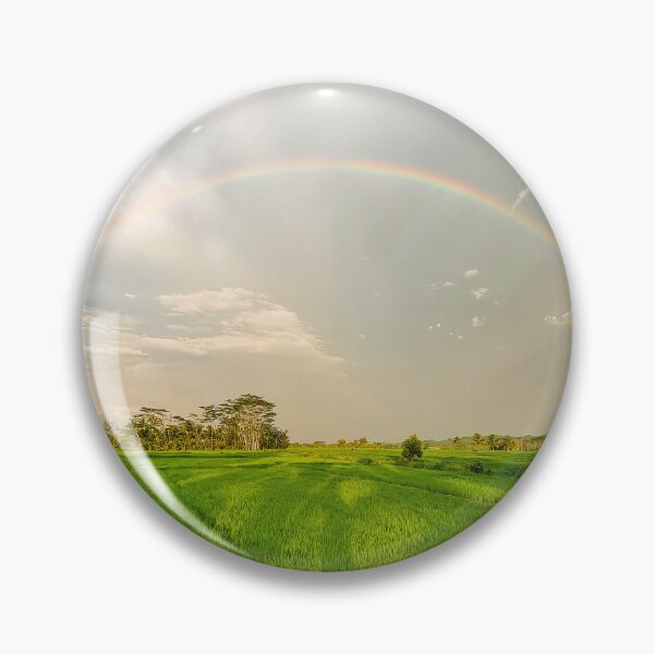 Item preview, Rainbow Over Mindanao Ricefields - Tropical Philippines | Lush Agriculture & Nature Art designed and sold by Ross.A.Campbell.