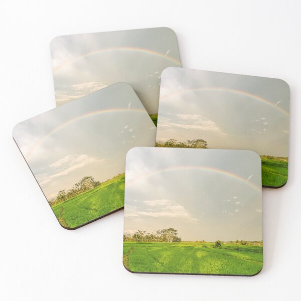 Item preview, Rainbow Over Mindanao Ricefields - Tropical Philippines | Lush Agriculture & Nature Art designed and sold by Ross.A.Campbell.