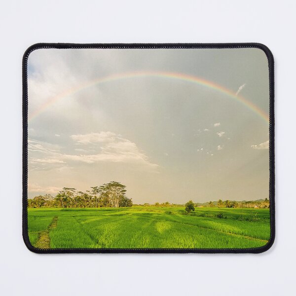 Item preview, Rainbow Over Mindanao Ricefields - Tropical Philippines | Lush Agriculture & Nature Art designed and sold by Ross.A.Campbell.