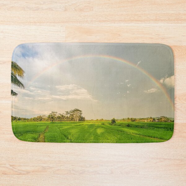 Item preview, Rainbow Over Mindanao Ricefields - Tropical Philippines | Lush Agriculture & Nature Art designed and sold by Ross.A.Campbell.