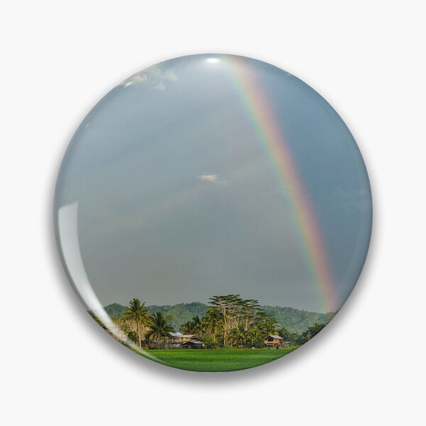 Item preview, Rainbow Over Mindanao Ricefields - Tropical Philippines | Lush Agriculture & Nature Art designed and sold by Ross.A.Campbell.