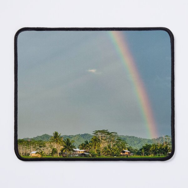 Item preview, Rainbow Over Mindanao Ricefields - Tropical Philippines | Lush Agriculture & Nature Art designed and sold by Ross.A.Campbell.