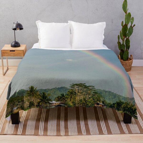 Item preview, Rainbow Over Mindanao Ricefields - Tropical Philippines | Lush Agriculture & Nature Art designed and sold by Ross.A.Campbell.