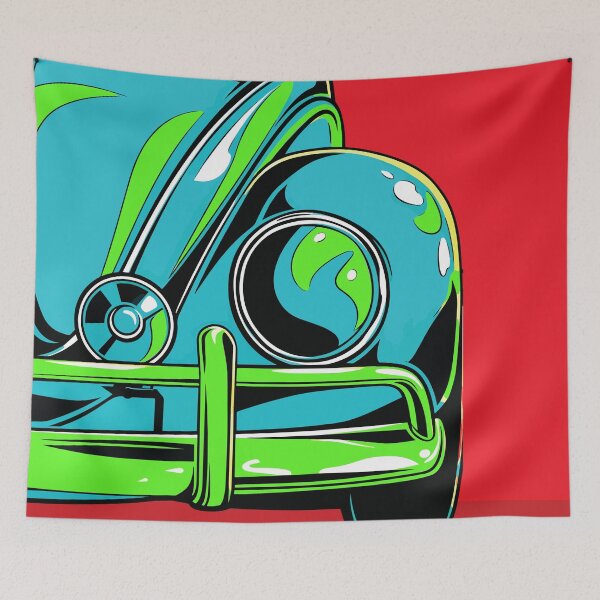 Item preview, Retro Compact Car Pop Art Illustration designed and sold by RamyGallery.
