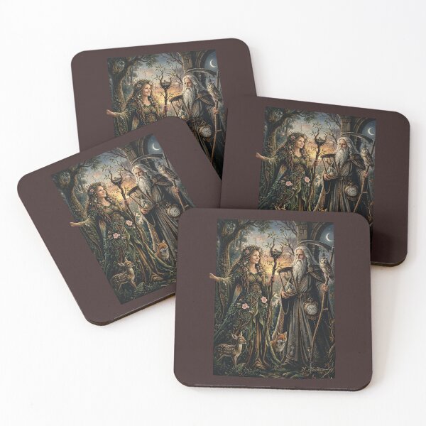 Item preview, Eternal Cycle: Nature Goddess and Father Time  designed and sold by digitalbob60.