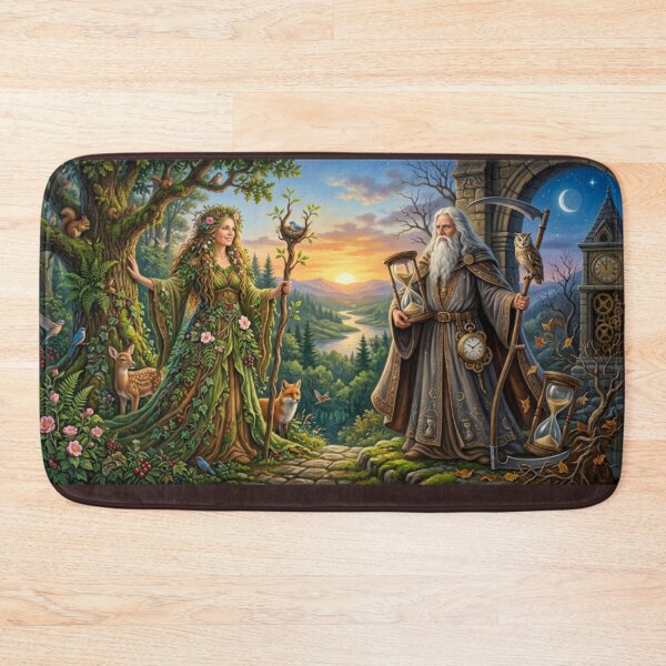 Item preview, Eternal Cycle: Nature Goddess and Father Time  designed and sold by digitalbob60.
