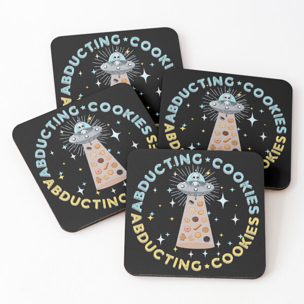 Item preview, Abducting Cookies, Funny UFO Alien designed and sold by Shedronpanda.
