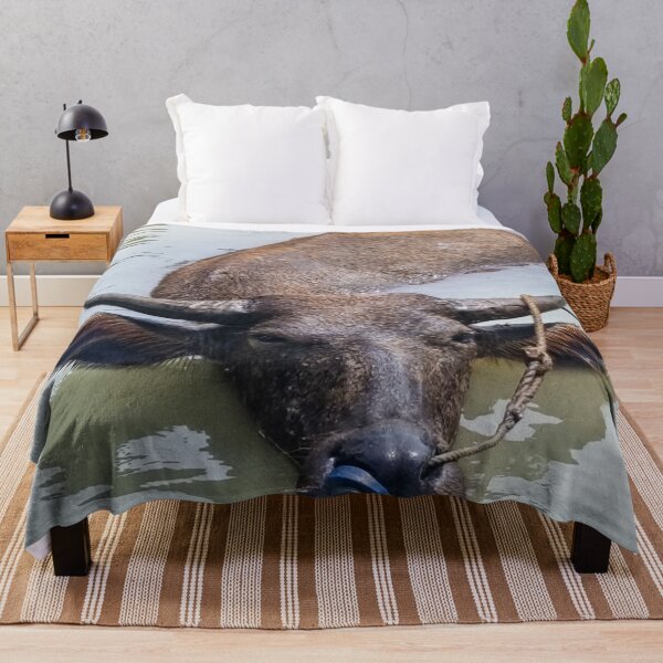 Item preview, Asian Water Buffalo Carabao - Philippines | Traditional Rural Wildlife & Nature Art designed and sold by Ross.A.Campbell.