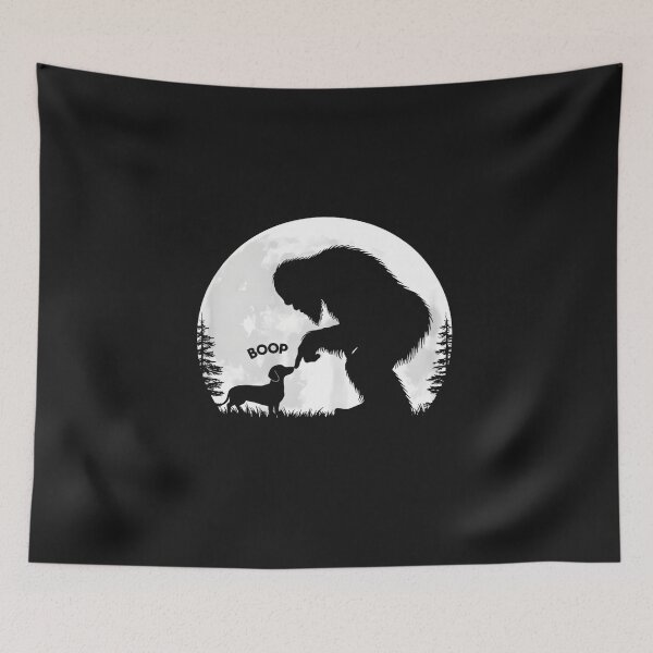 Item preview, Fun Hand Boop Nose Bigfoot Sasquatch Dachshund Dog Moon designed and sold by FrankIsabel.