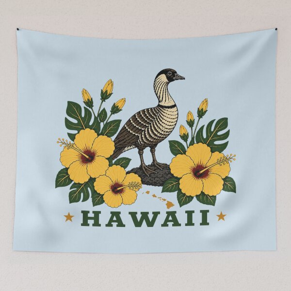 Item preview, Hawaii Nene Hibiscus Emblem designed and sold by The-Drip-Studio.