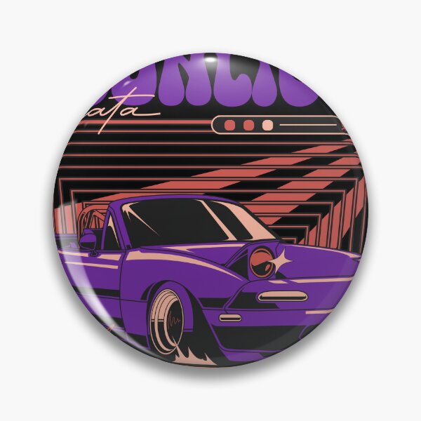 Item preview, Moonlight Miata - JDM Roadster Tokyo Garage Retro Purple Poster designed and sold by Pupung oktavian.