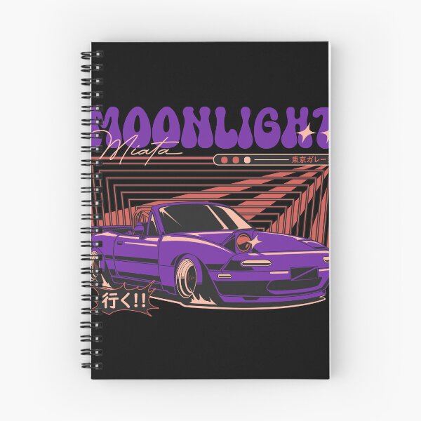 Item preview, Moonlight Miata - JDM Roadster Tokyo Garage Retro Purple Poster designed and sold by Pupung oktavian.