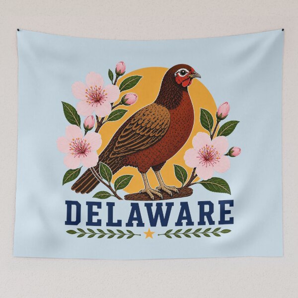 Item preview, Delaware Blossom Pheasant State Pride designed and sold by The-Drip-Studio.