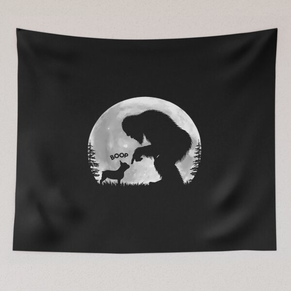 Item preview, Fun Hand Boop Nose Bigfoot Sasquatch French Bulldog Moon designed and sold by FrankIsabel.