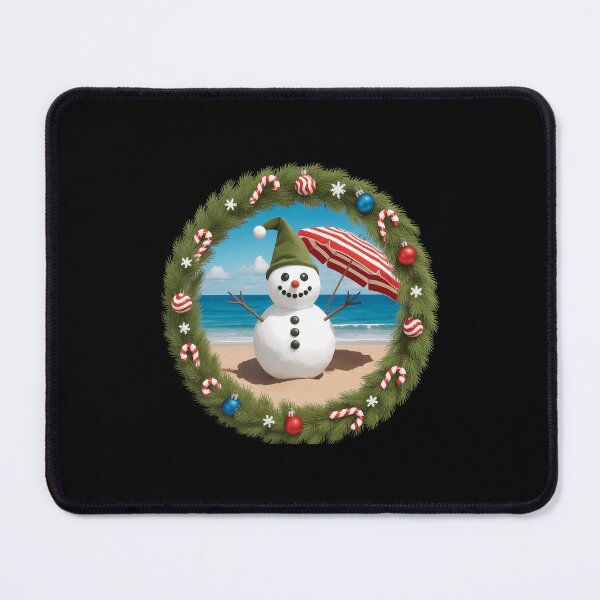 Item preview, Christmas in July Snowman Summer Tropical Beach Vacation designed and sold by TrinaEspinoza.