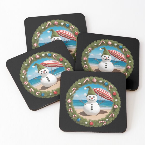 Item preview, Christmas in July Snowman Summer Tropical Beach Vacation designed and sold by TrinaEspinoza.