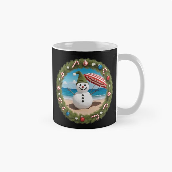 Item preview, Christmas in July Snowman Summer Tropical Beach Vacation designed and sold by TrinaEspinoza.