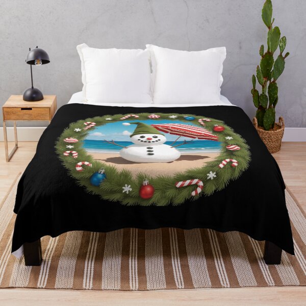 Item preview, Christmas in July Snowman Summer Tropical Beach Vacation designed and sold by TrinaEspinoza.