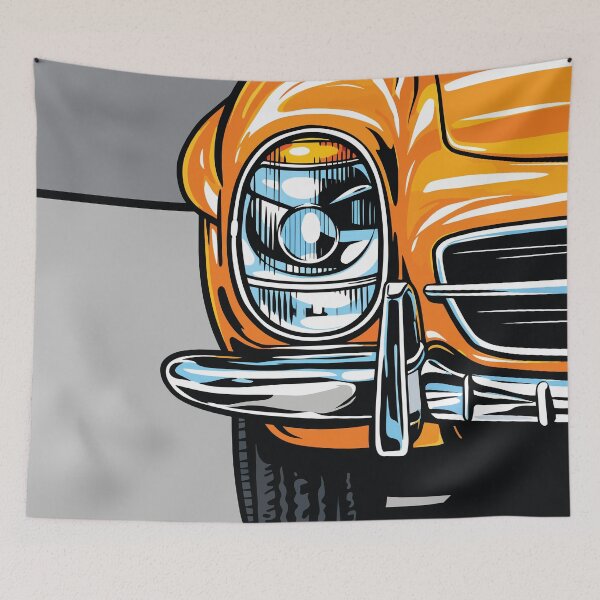 Item preview, Orange Classic Car Headlight Close Up Art designed and sold by RamyGallery.
