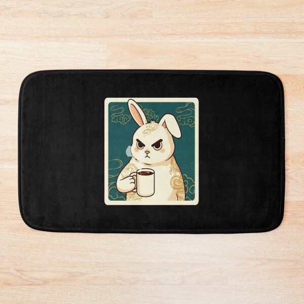 Artikelvorschau, Angry Bunny Coffee Vintage Tattoo entworfen und verkauft von JordynLadukeg65.