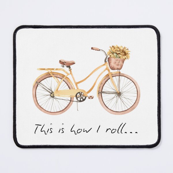 Item preview, This is How I Roll Vintage Bicycle Design with Flower Basket designed and sold by jeweleddesigns.