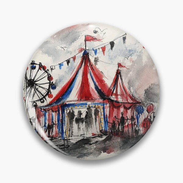 Item preview, Circus Tent Watercolor Sketch designed and sold by eliramaison.