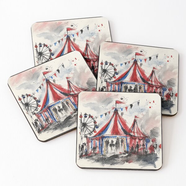 Item preview, Circus Tent Watercolor Sketch designed and sold by eliramaison.