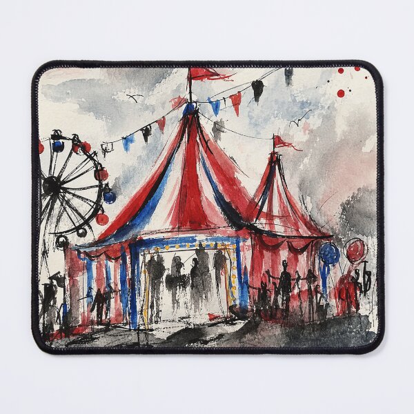 Item preview, Circus Tent Watercolor Sketch designed and sold by eliramaison.