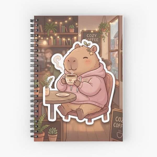 Item preview, Capybara Coffee Club Cute Sticker designed and sold by OVERRIDESTUDIOS.
