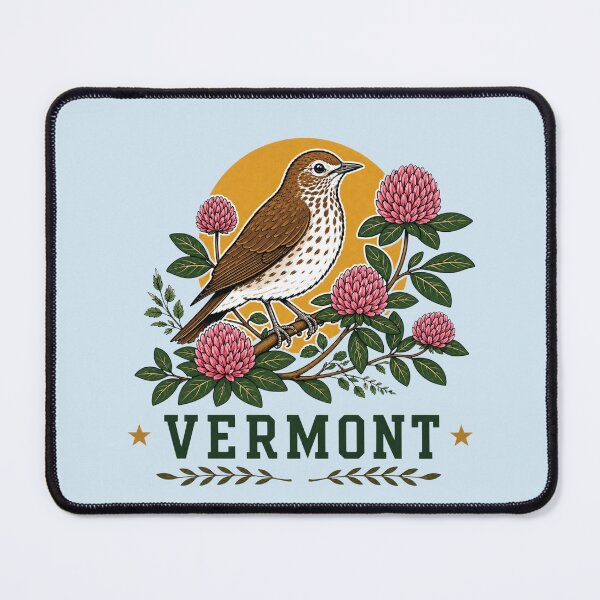 Item preview, Vermont Wood Thrush & Red Clover Homage designed and sold by The-Drip-Studio.