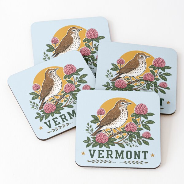 Item preview, Vermont Wood Thrush & Red Clover Homage designed and sold by The-Drip-Studio.