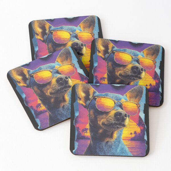 Item preview, Chihuahua Dog with Sunglasses Sunset Beach Tropical Summer designed and sold by Littermin.