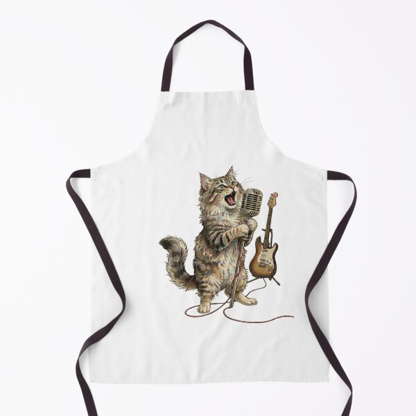 Item preview, Cool Jazz Cat Singer Guitar Illustration designed and sold by laughingshirts.