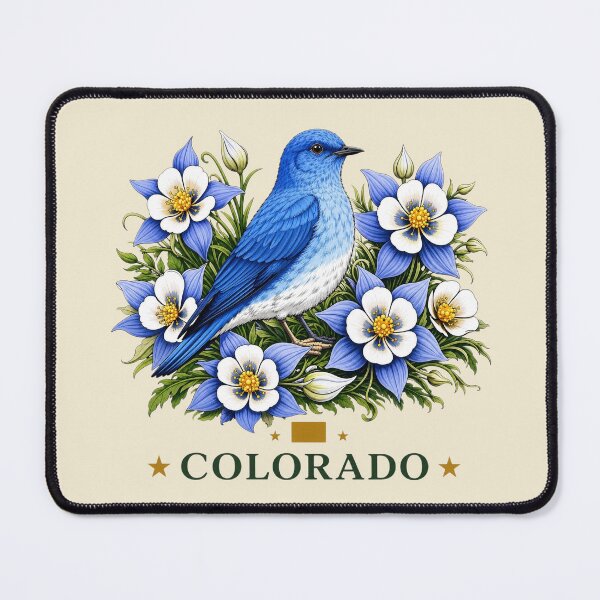 Item preview, Colorado Bluebird & Columbine Homage designed and sold by The-Drip-Studio.