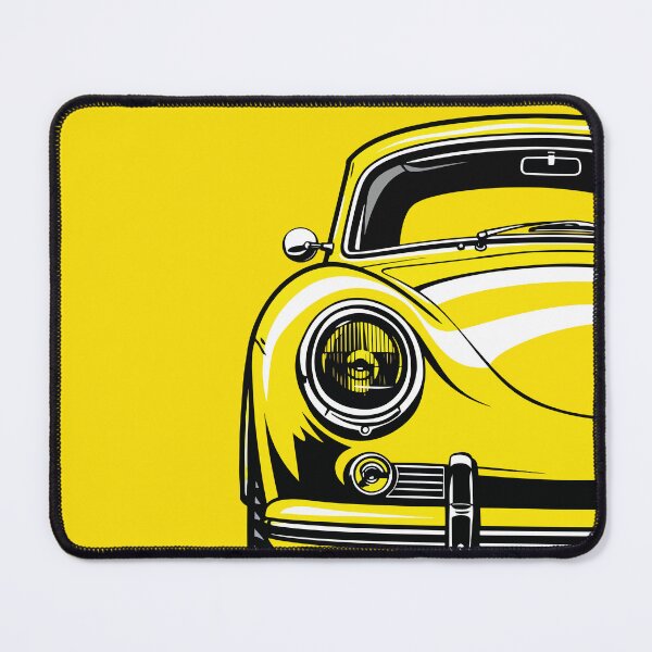 Item preview, Yellow Classic Compact Car Front View Art designed and sold by RamyGallery.