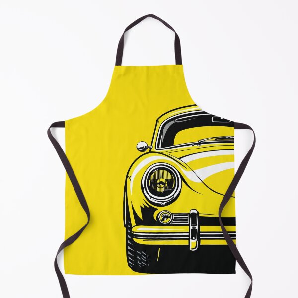 Item preview, Yellow Classic Compact Car Front View Art designed and sold by RamyGallery.