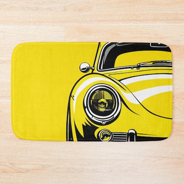 Item preview, Yellow Classic Compact Car Front View Art designed and sold by RamyGallery.