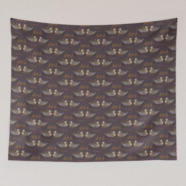 Item preview, Vintage Duck Pond - Dark Aubergine Brown designed and sold by Sarah Thorpe Designs .