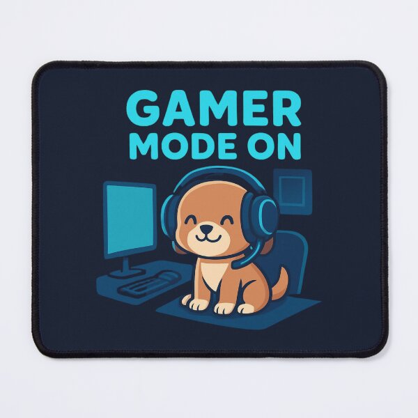 Item preview, Gamer Mode On Cute Dog Setup designed and sold by Noxivora.