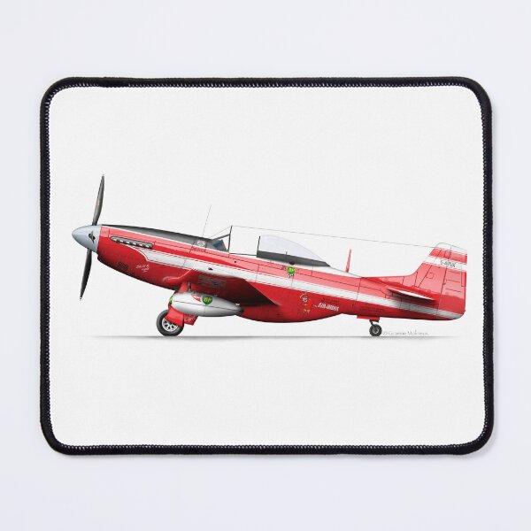 Item preview, NORTH AMERICAN AVIATION P-51 MUSTANG A68-113 1962 G-ARUK designed and sold by Grubby Fingers Aircraft Illustration.