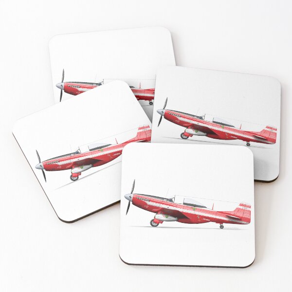 Item preview, NORTH AMERICAN AVIATION P-51 MUSTANG A68-113 1962 G-ARUK designed and sold by Grubby Fingers Aircraft Illustration.