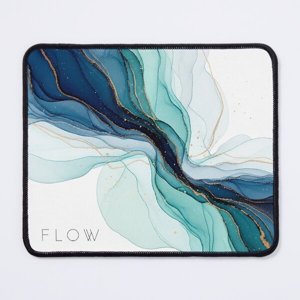 Item preview, Flow Abstract Fluid Art Spiritual Design with Gold Accents designed and sold by Osmose-Studio.