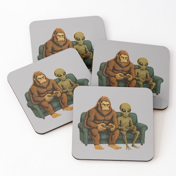 Item preview, Bigfoot Alien Video Games Shirt Men Boys Gaming Sasquatch designed and sold by GreggRoss.