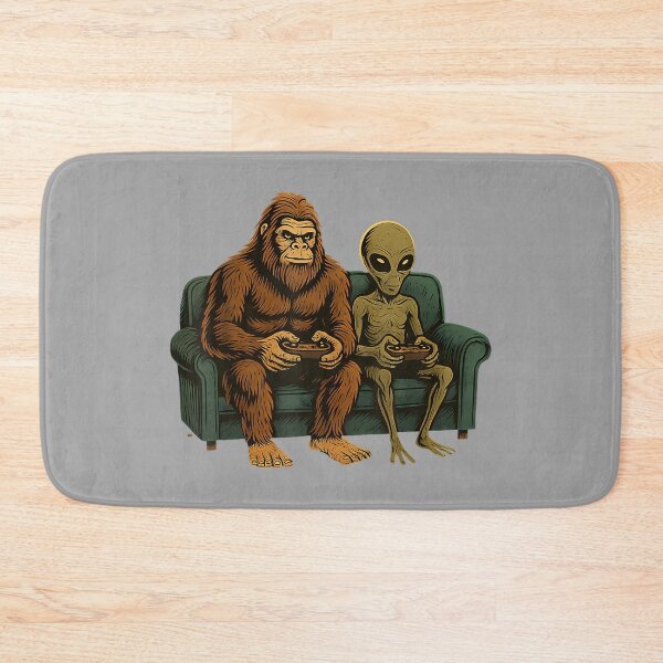 Item preview, Bigfoot Alien Video Games Shirt Men Boys Gaming Sasquatch designed and sold by GreggRoss.