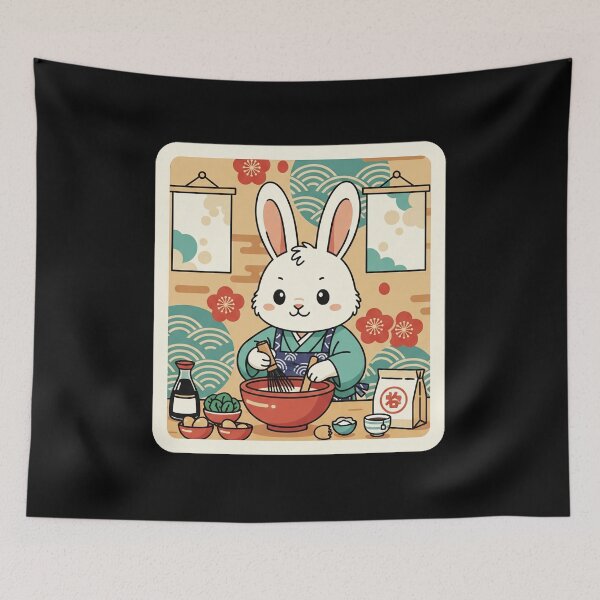 Item preview, Cute Bunny Ramen Kitchen Japanese designed and sold by JordynLadukeg65.